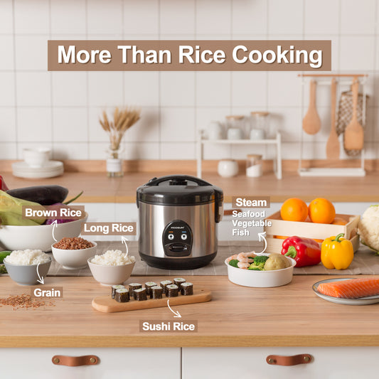 MOOSUM Electric Rice Cooker  10-cup cooked/5-cup uncooked/2.5Qt.