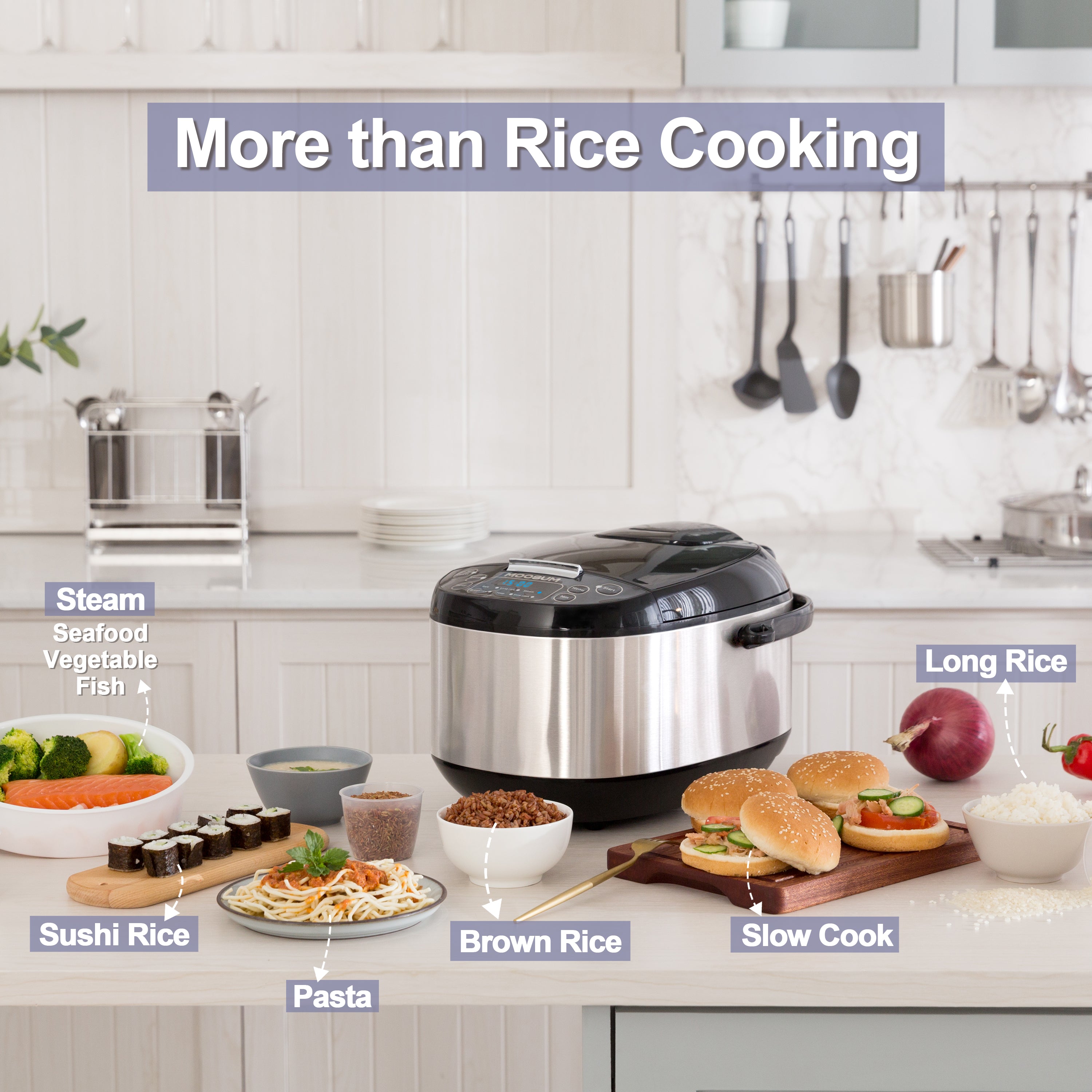 Moosum RNAB08BFBRPQV moosum electric rice cooker with one touch